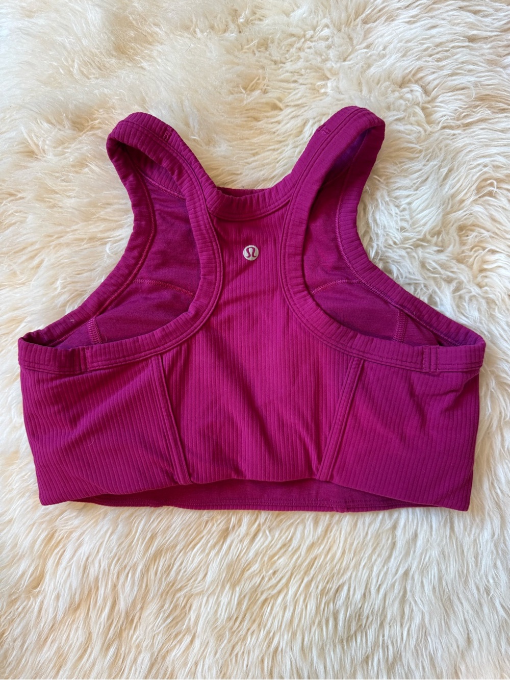 lululemon athletica Magenta Ribbed Racerback Sports Bra